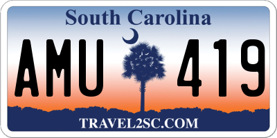 SC license plate AMU419