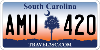 SC license plate AMU420