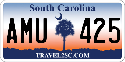 SC license plate AMU425