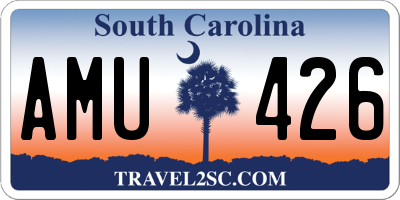 SC license plate AMU426