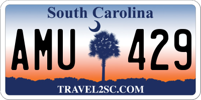 SC license plate AMU429