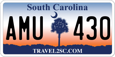 SC license plate AMU430