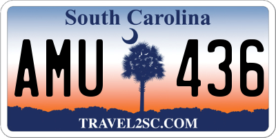 SC license plate AMU436