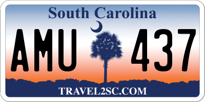 SC license plate AMU437