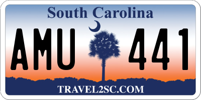 SC license plate AMU441