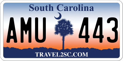 SC license plate AMU443