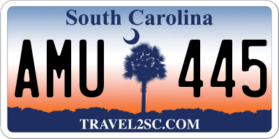 SC license plate AMU445