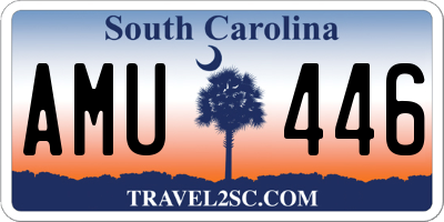 SC license plate AMU446