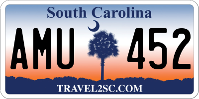SC license plate AMU452