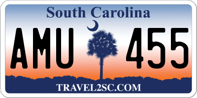 SC license plate AMU455