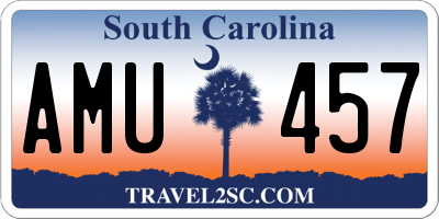 SC license plate AMU457