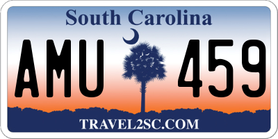 SC license plate AMU459