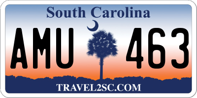 SC license plate AMU463