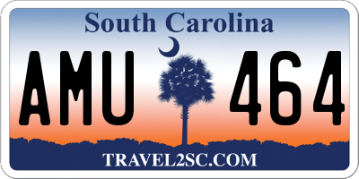 SC license plate AMU464