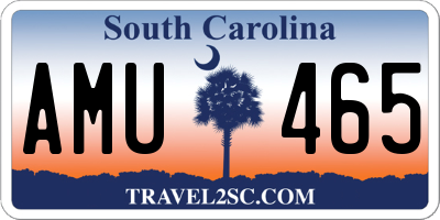 SC license plate AMU465