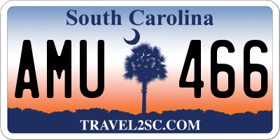 SC license plate AMU466