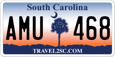 SC license plate AMU468