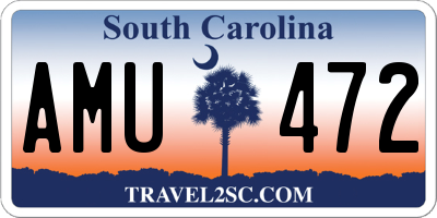SC license plate AMU472