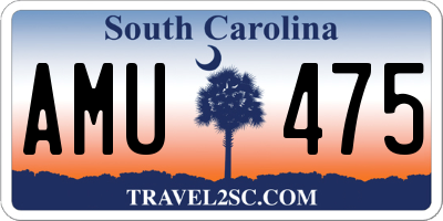 SC license plate AMU475