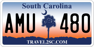 SC license plate AMU480