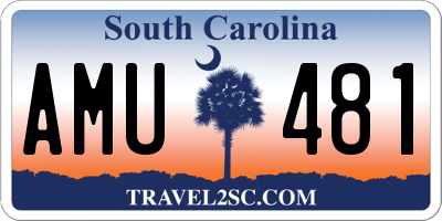 SC license plate AMU481