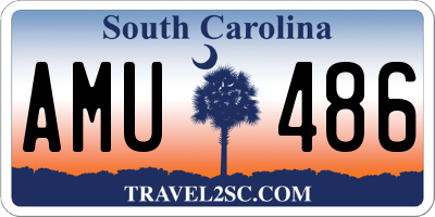 SC license plate AMU486