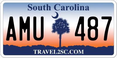 SC license plate AMU487