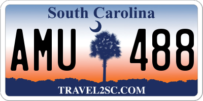 SC license plate AMU488