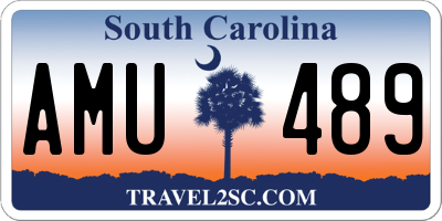 SC license plate AMU489