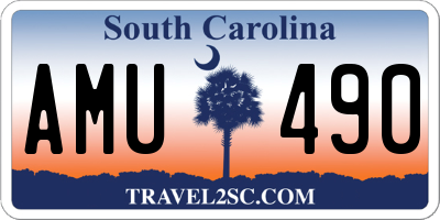 SC license plate AMU490