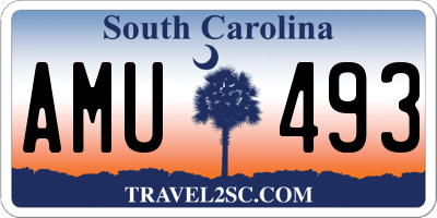 SC license plate AMU493