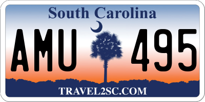 SC license plate AMU495