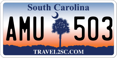 SC license plate AMU503