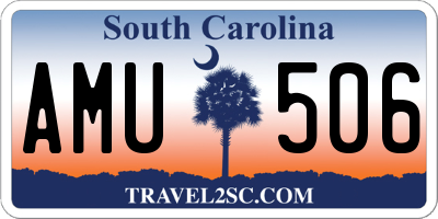 SC license plate AMU506