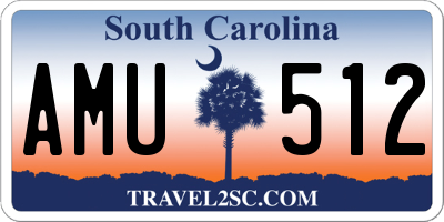 SC license plate AMU512