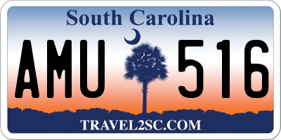 SC license plate AMU516