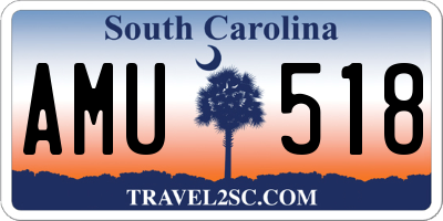 SC license plate AMU518
