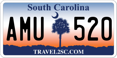 SC license plate AMU520