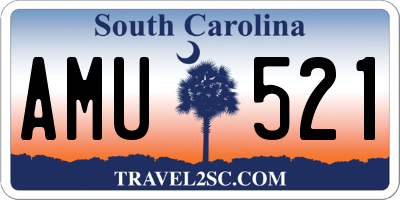 SC license plate AMU521