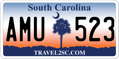 SC license plate AMU523