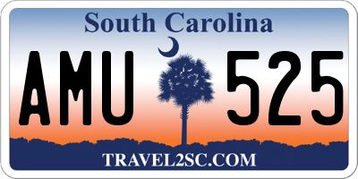 SC license plate AMU525