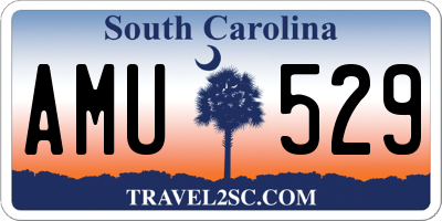 SC license plate AMU529