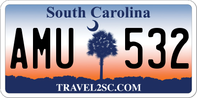 SC license plate AMU532