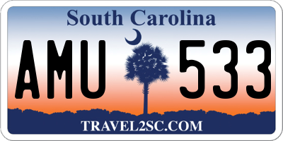 SC license plate AMU533