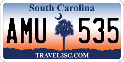 SC license plate AMU535