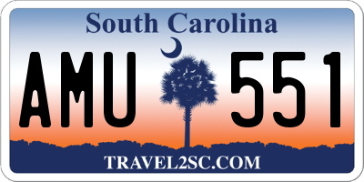 SC license plate AMU551