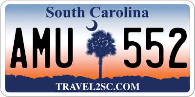 SC license plate AMU552