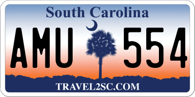 SC license plate AMU554