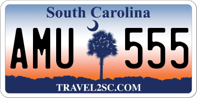 SC license plate AMU555
