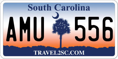SC license plate AMU556